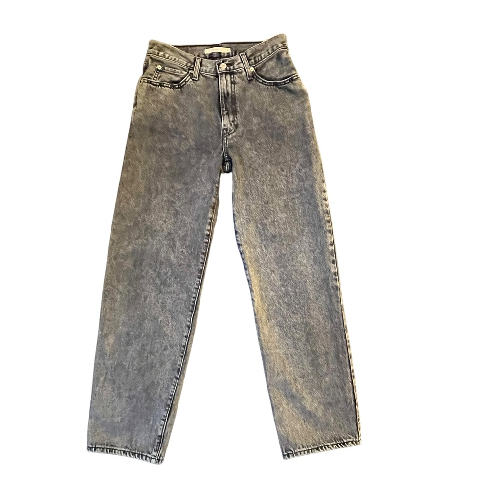 Levi's '94 Baggy Jeans Women 27 Gray Acid Wash High Rise Straight Leg Grunge 90s